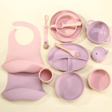 New Products Safety Food Grade Silicone Suction Baby Plates Sets For Kids